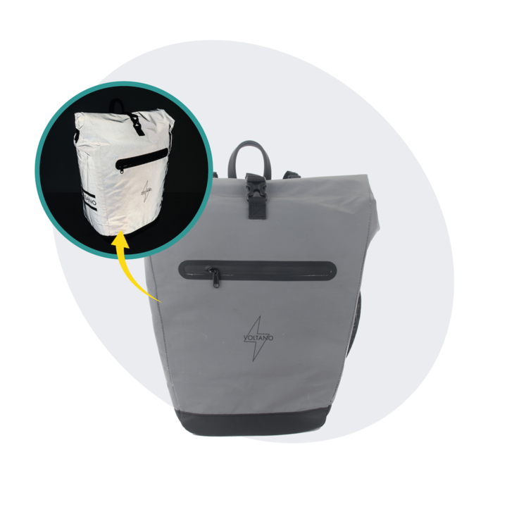 Voltano Luxe E-bike Fietstas 28L Special Edition - Reflecterend - Pakaftas Met Laptop vak - 100% Waterdicht