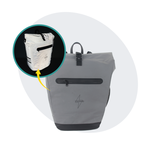 Voltano Luxe E-bike Fietstas 28L Special Edition - Reflecterend - Pakaftas Met Laptop vak - 100% Waterdicht