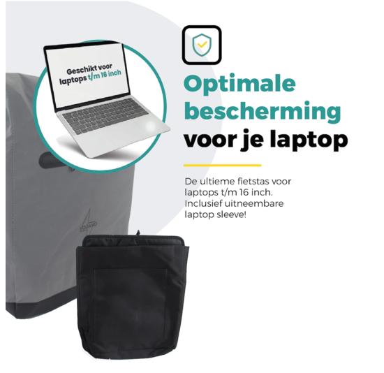 Voltano Luxe E-bike Fietstas / Rugtas Special Edition - Reflecterend - 28L - Laptopvak