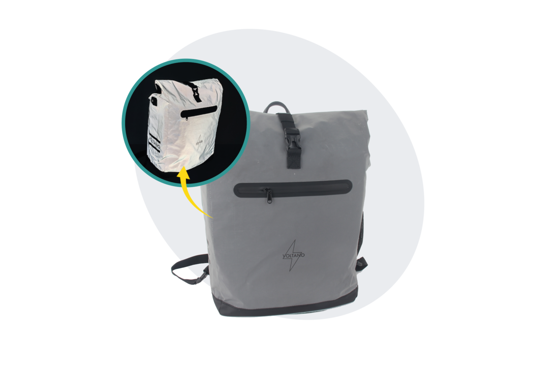 Voltano Luxe E-bike Fietstas / Rugtas Special Edition - Reflecterend - 28L - Laptopvak