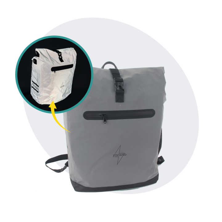 Voltano Luxe E-bike Fietstas / Rugtas Special Edition - Reflecterend - 28L - Laptopvak