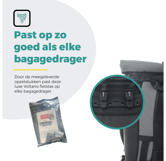 Voltano Luxe E-bike Fietstas / Rugtas Special Edition - Reflecterend - 28L - Laptopvak
