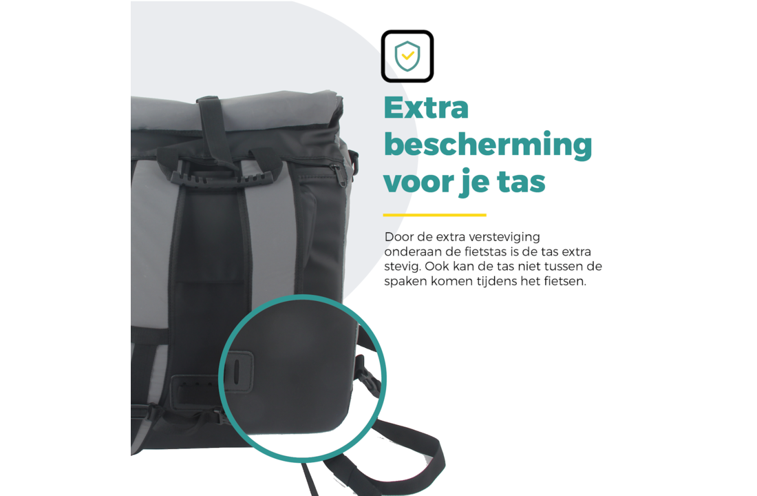 Voltano Luxe E-bike Fietstas / Rugtas Special Edition - Reflecterend - 28L - Laptopvak