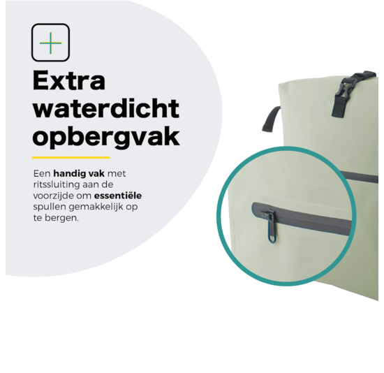 Voltano Luxe Fietstas / Rugtas 28L - Mint Groen - Enkele Pakaftas - 100% Waterdicht