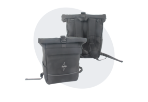 Voltano Luxe E-bike Rolltop Fietstas / Rugtas 28L - Zwart