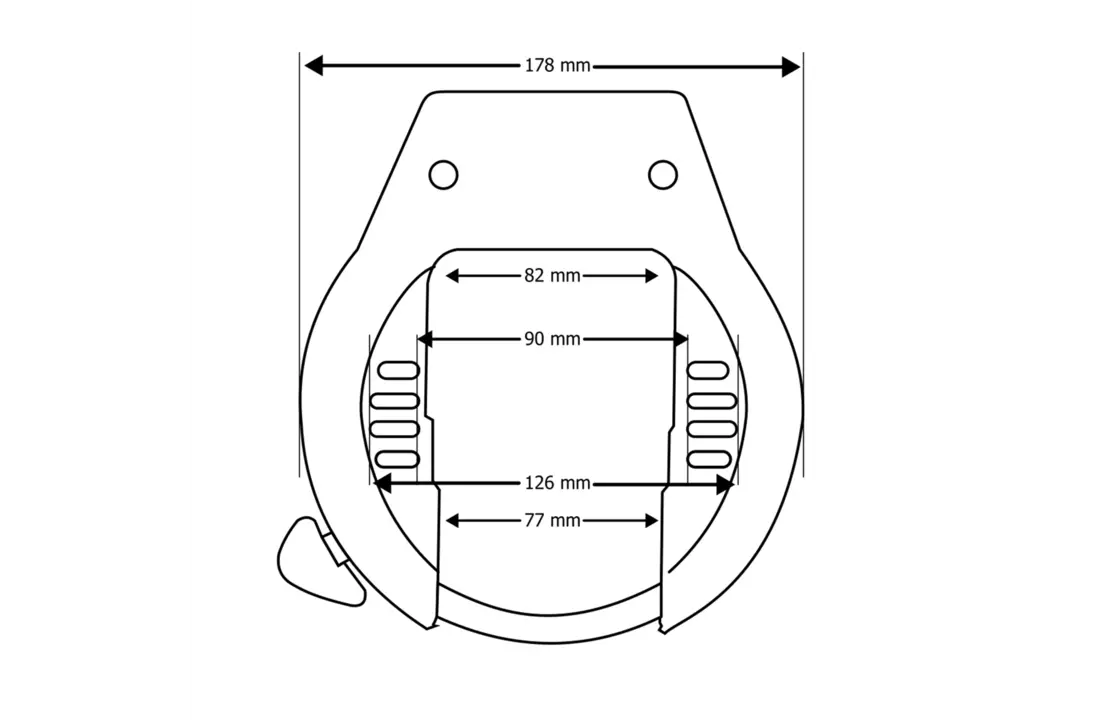 Falkx Lox Ringslot - Zwart - 82mm Breed