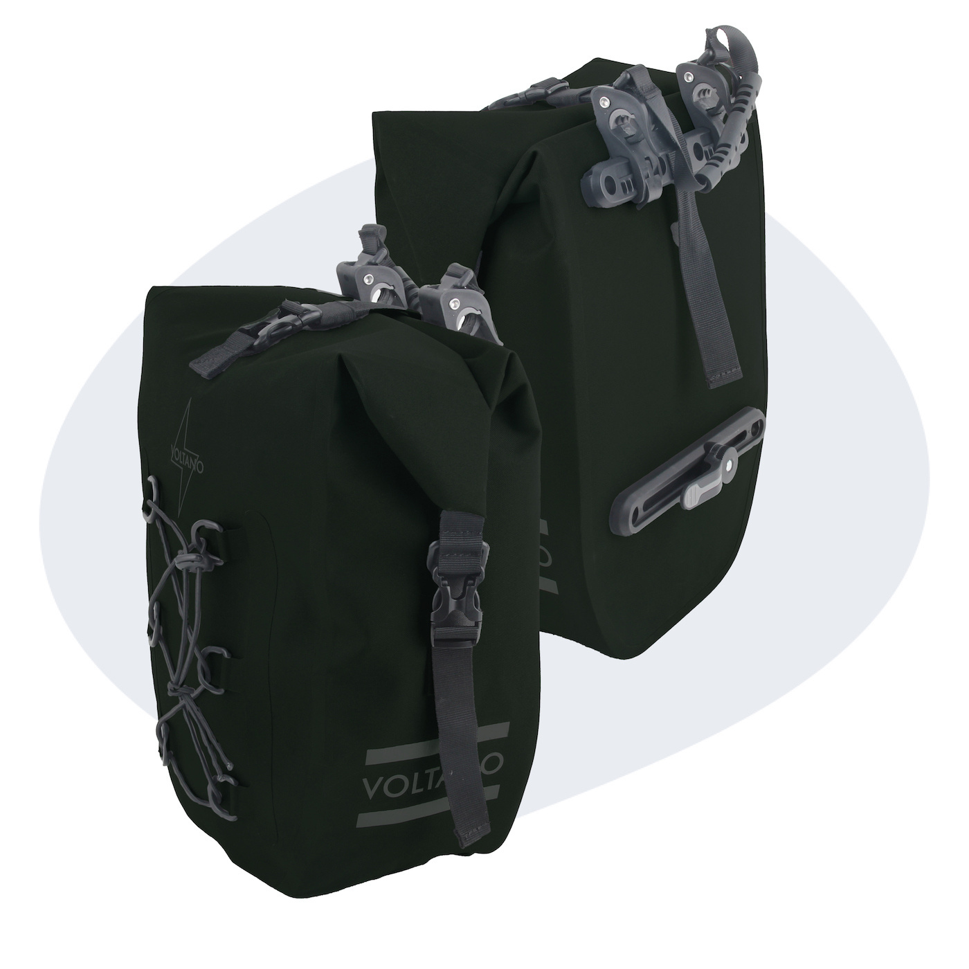 Voltano Explorer E-bike Fietstas 19L - Olijf Groen - Pakaftas - 100% Waterdicht