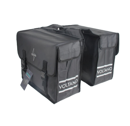 Voltano Dubbele Fietstas City - Zwart - 35 Liter - Tarpaulin - 100% Waterdicht