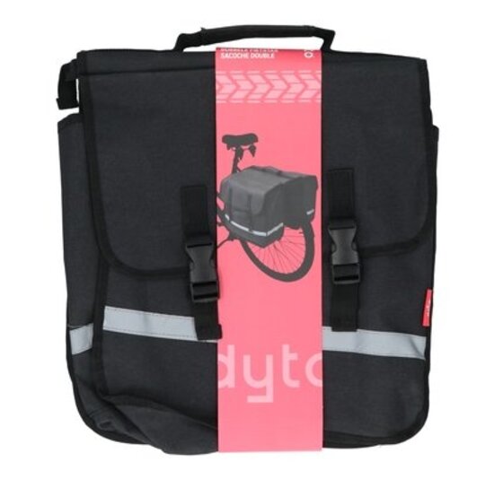 Dyto Dubbele Fietstas Zwart - 36 Liter