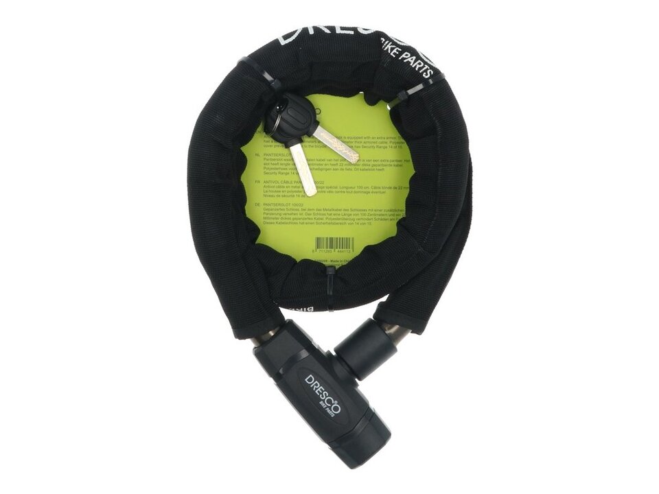 Dresco Pantserslot 100CM - Zwart