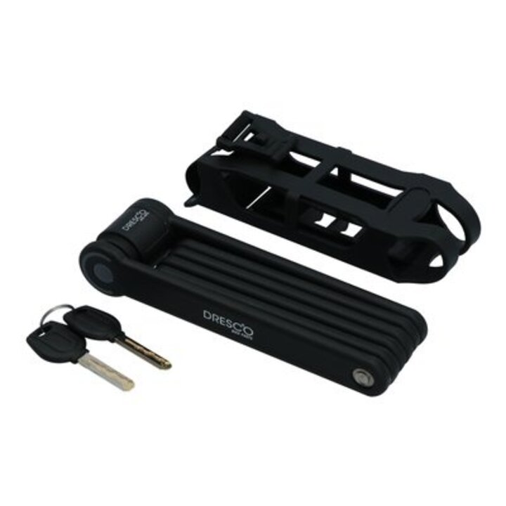 Dresco Vouwslot - 85cm - Zwart - Met Framehouder