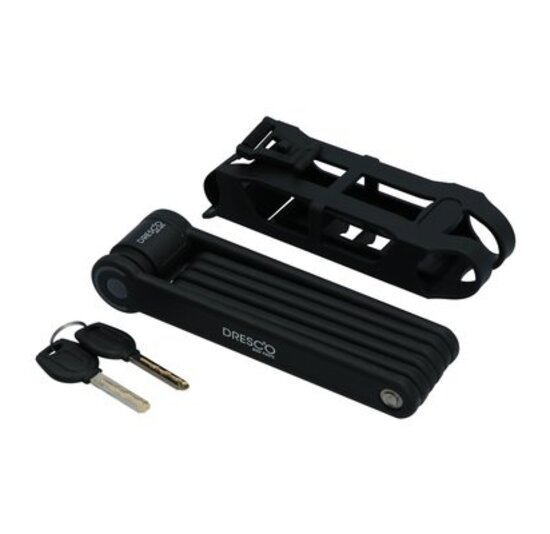 Dresco Vouwslot - 85cm - Zwart - Met Framehouder