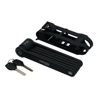 Dresco Vouwslot - 85cm - Zwart - Met Framehouder