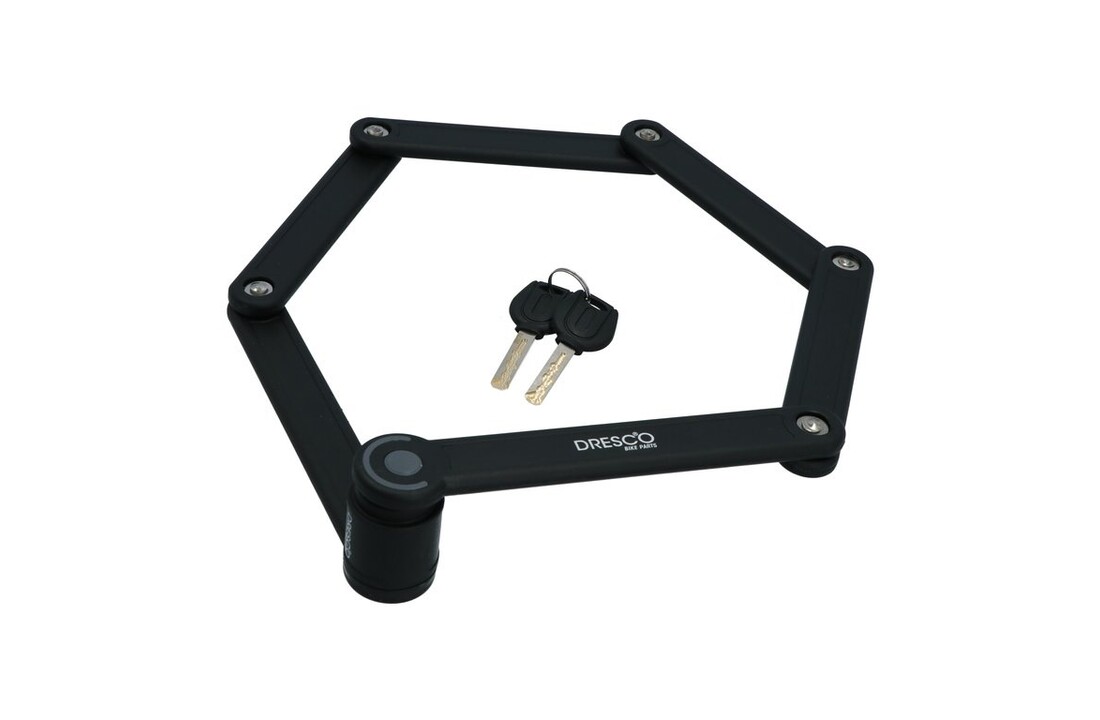 Dresco Vouwslot - 85cm - Zwart - Met Framehouder