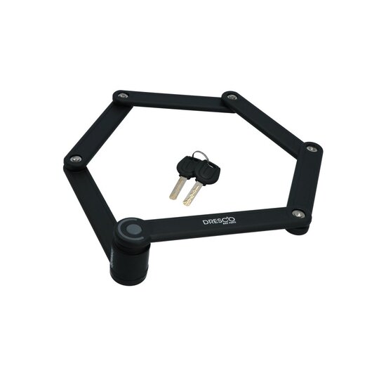 Dresco Vouwslot - 85cm - Zwart - Met Framehouder