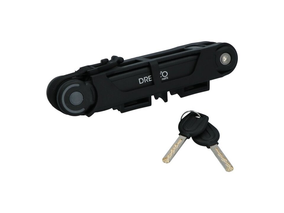 Dresco Vouwslot - 85cm - Zwart - Met Framehouder