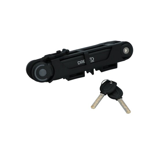 Dresco Vouwslot - 85cm - Zwart - Met Framehouder