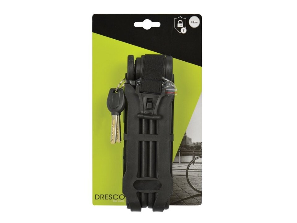 Dresco Vouwslot - 85cm - Zwart - Met Framehouder