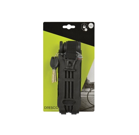 Dresco Vouwslot - 85cm - Zwart - Met Framehouder