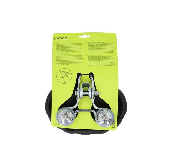 Dresco Drifter Fietszadel Urban XL - Zwart - Unisex