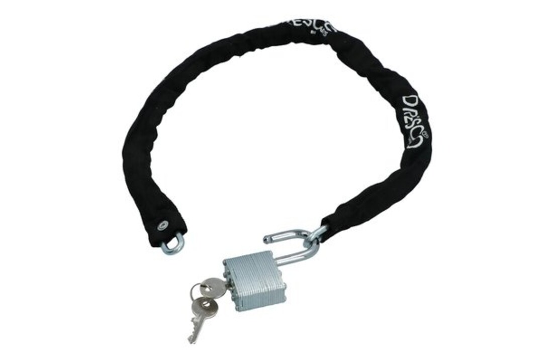 Dresco Kettingslot 90CM - Zwart - Met Hangslot