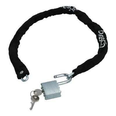 Dresco Kettingslot 90CM - Zwart - Met Hangslot