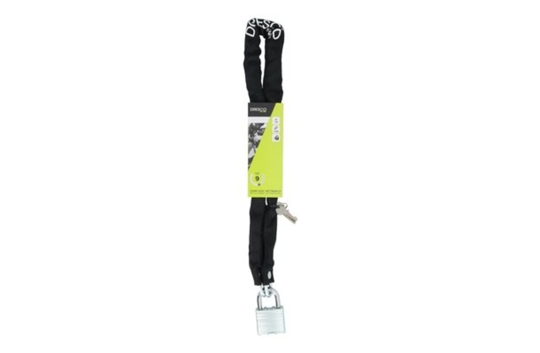 Dresco Kettingslot 90CM - Zwart - Met Hangslot