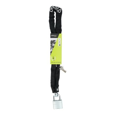 Dresco Kettingslot 90CM - Zwart - Met Hangslot