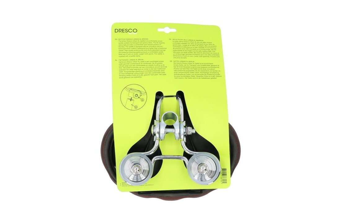 Dresco Drifter Fietszadel Urban XL - Bruin - Unisex