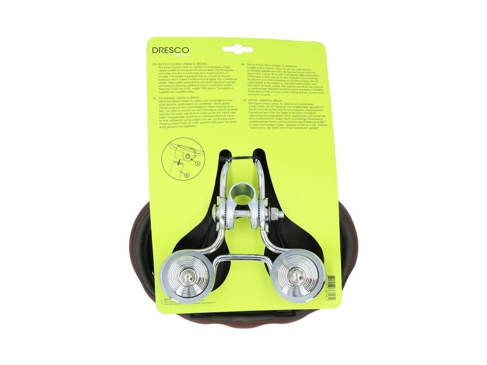 Dresco Drifter Fietszadel Urban XL - Bruin - Unisex