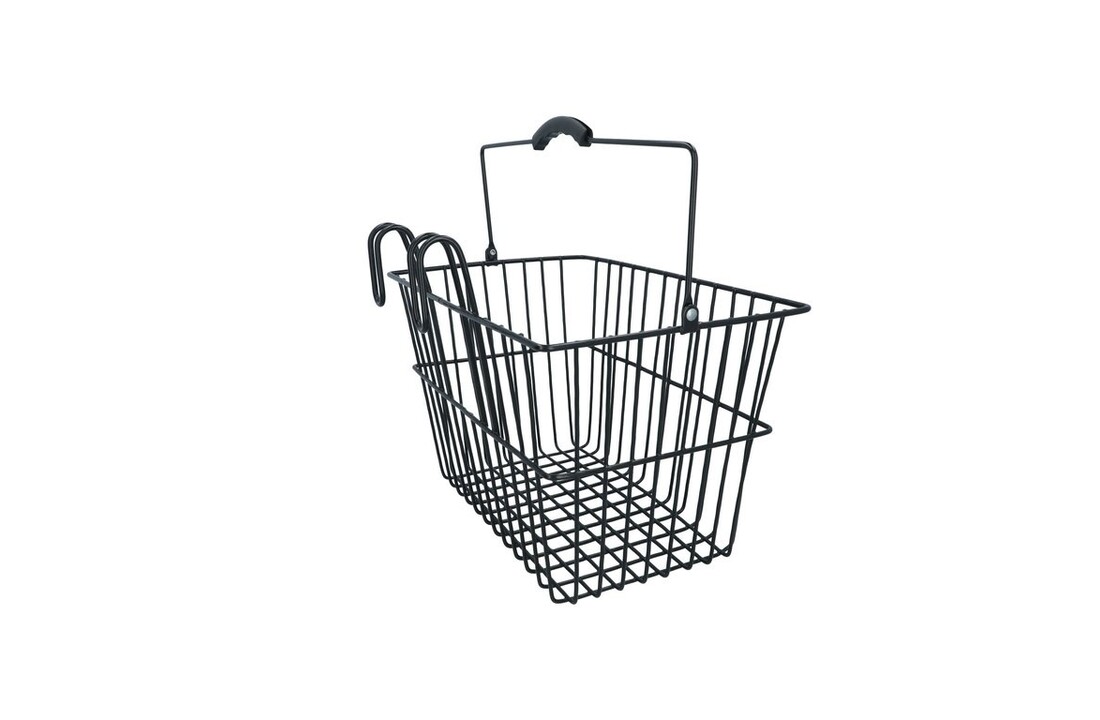 Dresco Stalen Fietsmand - 20 Liter - Zwart