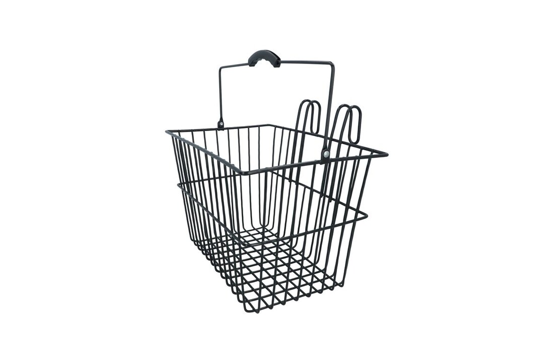Dresco Stalen Fietsmand - 20 Liter - Zwart