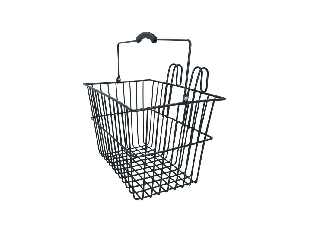 Dresco Stalen Fietsmand - 20 Liter - Zwart