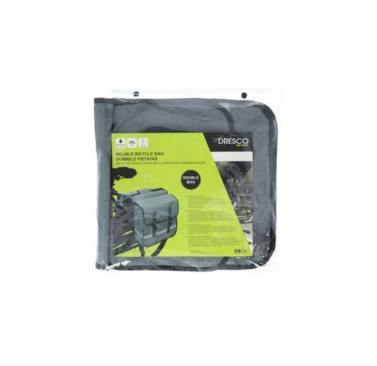 Dresco Dubbele Fietstas 36 Liter - Grijs