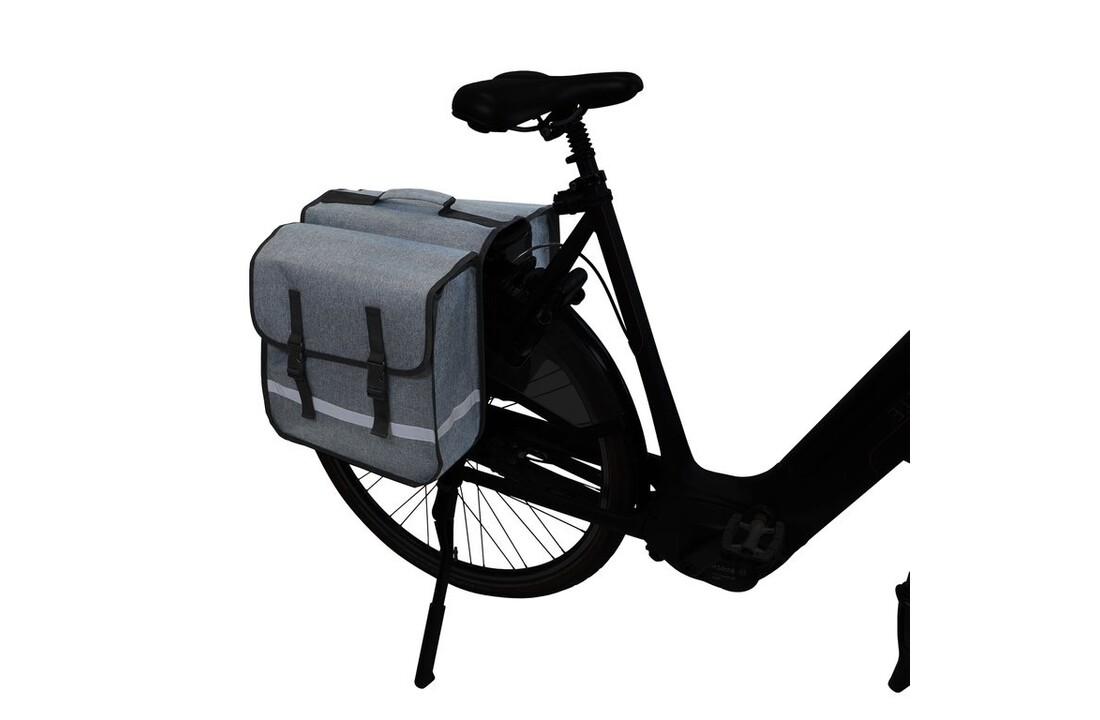 Dresco Dubbele Fietstas 36 Liter - Grijs