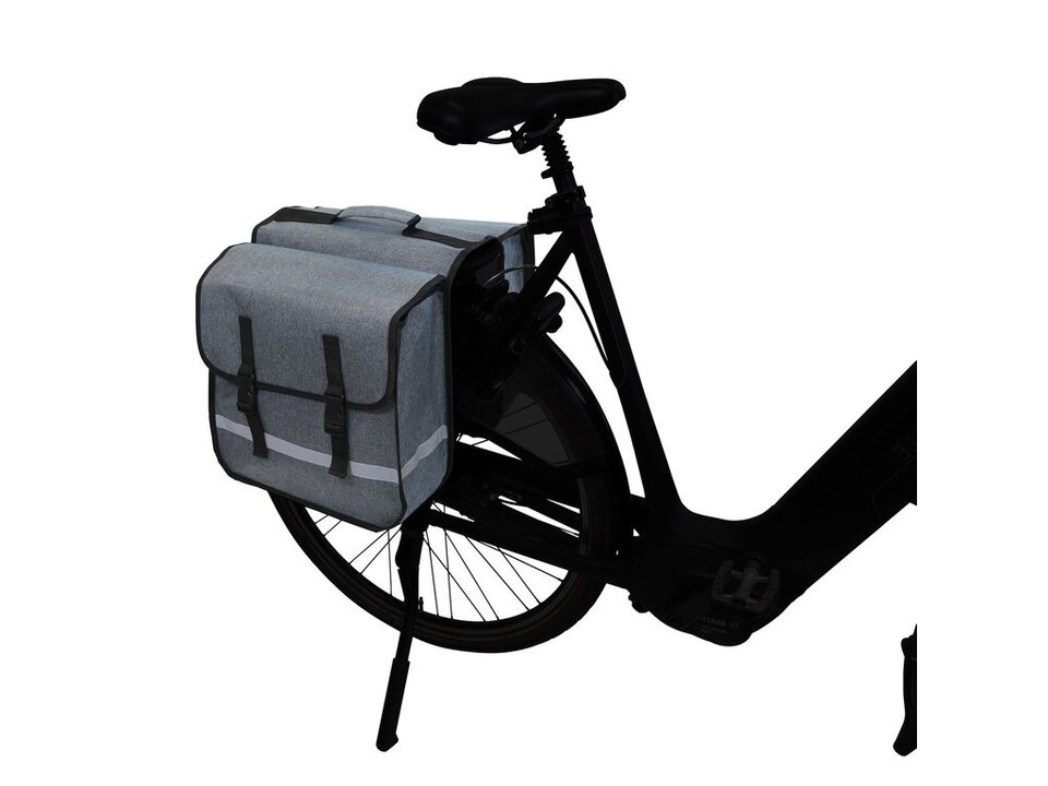 Dresco Dubbele Fietstas 36 Liter - Grijs