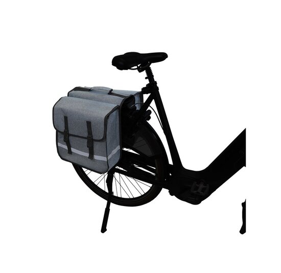 Dresco Dubbele Fietstas 36 Liter - Grijs
