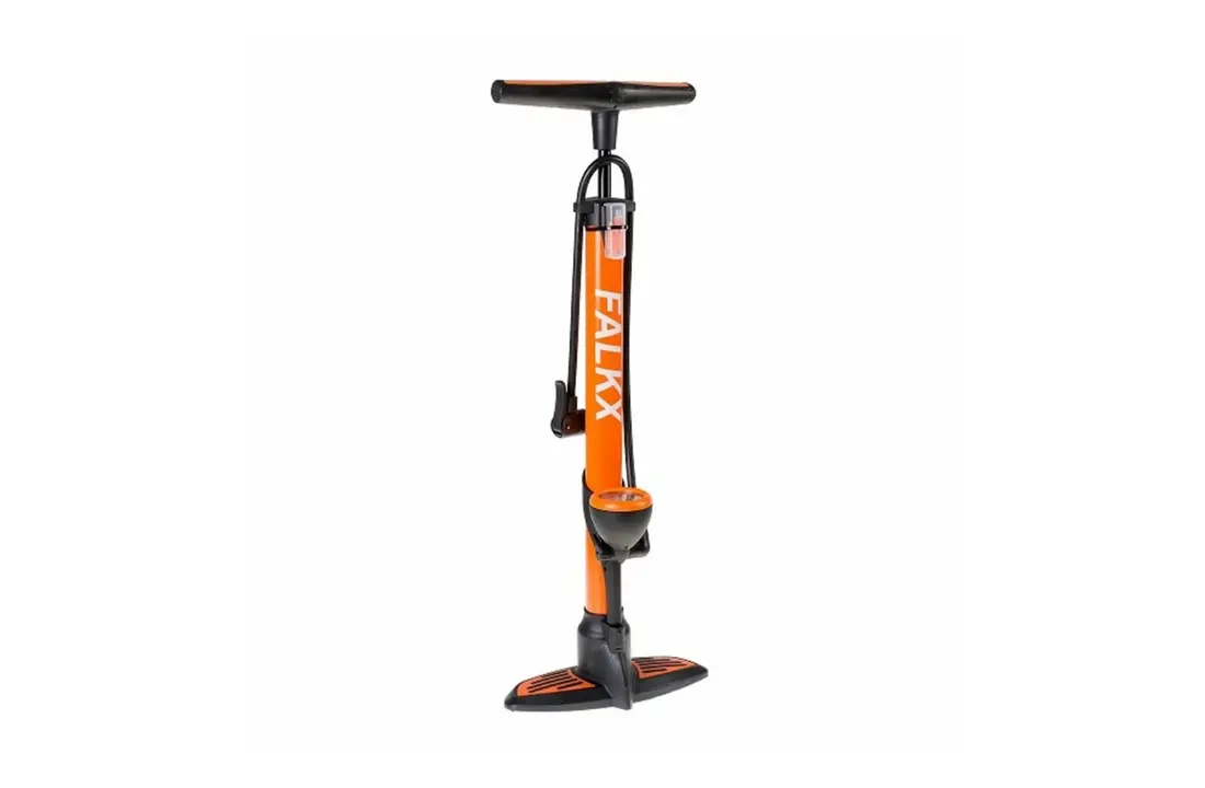 FALKX Orange Air Fietspomp - Oranje - Manometer