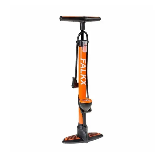 FALKX Orange Air Fietspomp - Oranje - Manometer