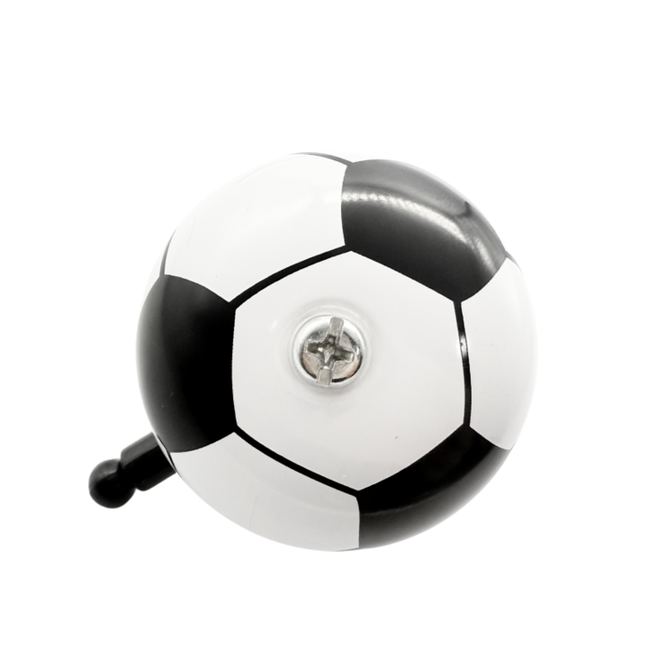 Voltano Kinder Fietsbel - Voetbal - Zwart / Wit