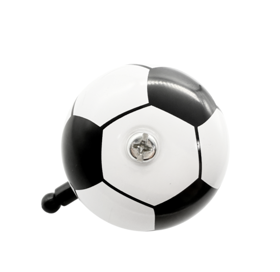 Voltano Kinder Fietsbel - Voetbal - Zwart / Wit