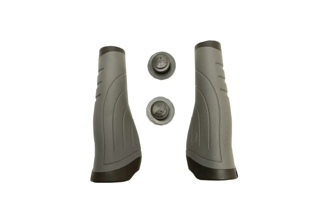 Falkx Silber Gripp Fietshandvatten - Ergonomische Handvatten - Zwart / Grijs
