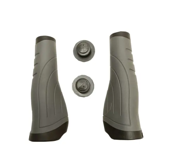 Falkx Silber Gripp Fietshandvatten - Ergonomische Handvatten - Zwart / Grijs