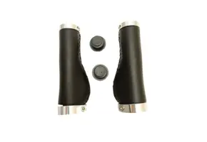 Falkx Ergonomische Fietshandvatten - Zwart Leer