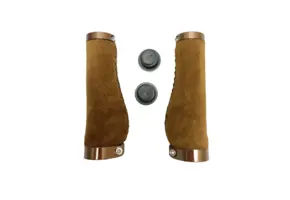 Falkx Ergonomische Fietshandvatten - Bruin Suede 137 MM