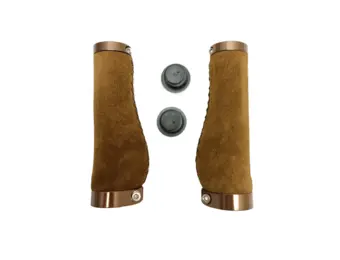 Falkx Ergonomische Fietshandvatten - Bruin Suede 137 MM