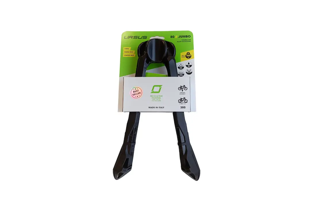 Ursus 28 Jumbo - Dubbele Fietsstandaard - 28 inch - Tweepoot - Zwart