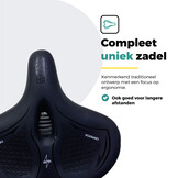 Voltano XXXL Fietszadel Cross - Zwart - Uitsparing