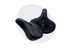 Voltano XXXL Fietszadel Cross - Zwart - Uitsparing