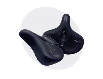 Voltano XXXL Fietszadel Cross - Zwart - Uitsparing